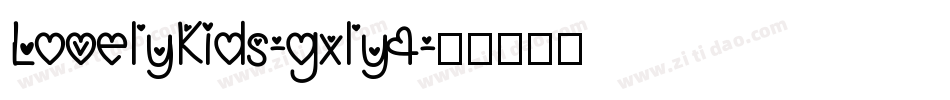 LovelyKids-gxly4字体转换