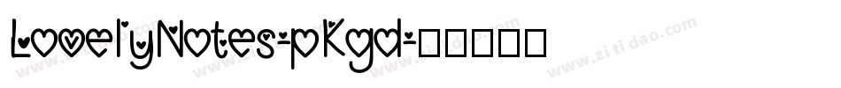 LovelyNotes-pKgd字体转换