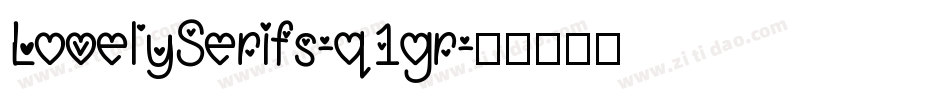 LovelySerifs-q1gr字体转换
