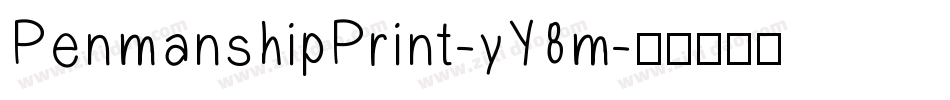 PenmanshipPrint-yY8m字体转换