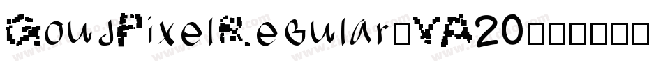 GoudPixelRegular-VA20字体转换