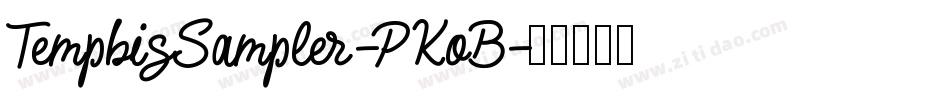 TemphisSampler-PKoB字体转换
