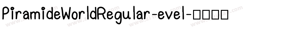 PiramideWorldRegular-evel字体转换