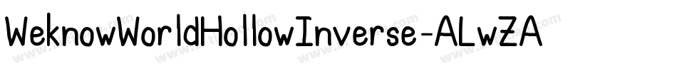 WeknowWorldHollowInverse-ALwZA字体转换