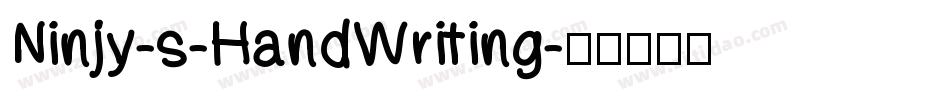 Ninjy-s-HandWriting字体转换