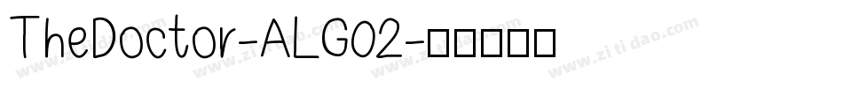 TheDoctor-ALG02字体转换