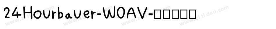 24Hourbauer-W0AV字体转换