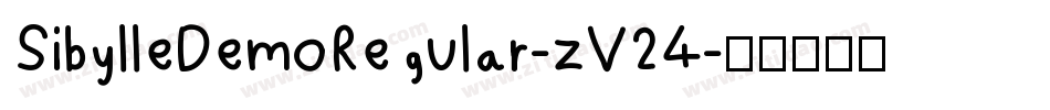 SibylleDemoRegular-zV24字体转换