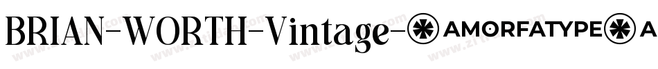 BRIAN-WORTH-Vintage字体转换