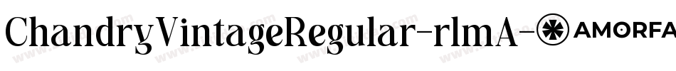 ChandryVintageRegular-rlmA字体转换