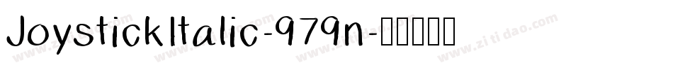 JoystickItalic-979n字体转换