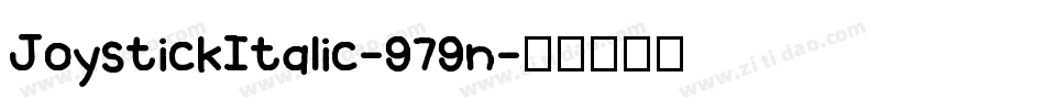 JoystickItalic-979n字体转换