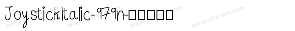 JoystickItalic-979n字体转换