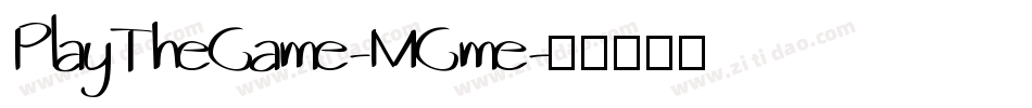 PlayTheGame-MGme字体转换