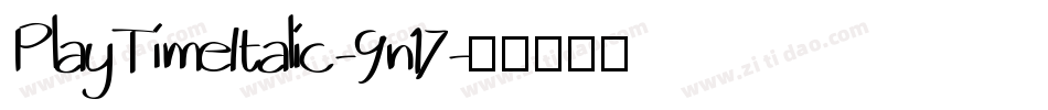 PlayTimeItalic-9n17字体转换