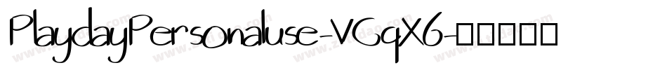 PlaydayPersonaluse-VGqX6字体转换