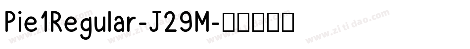 Pie1Regular-J29M字体转换