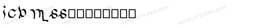 icbmss20字体转换