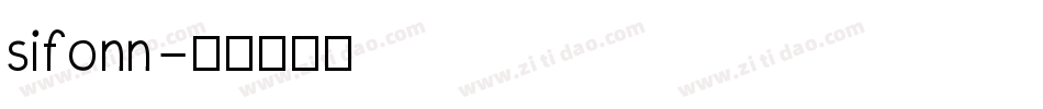 sifonn字体转换