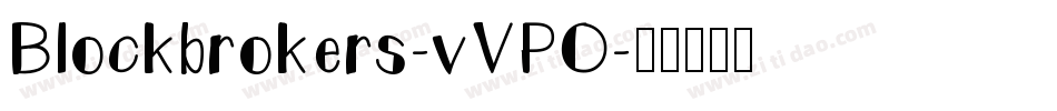 Blockbrokers-vVPO字体转换