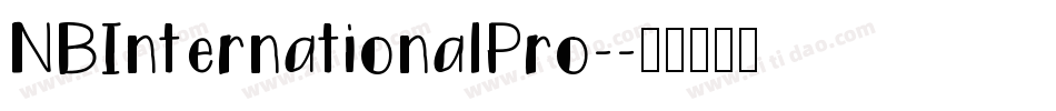 NBInternationalPro-字体转换