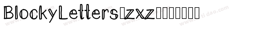BlockyLetters-zxz3字体转换