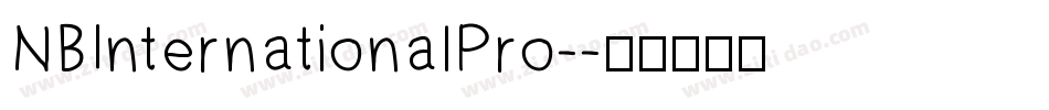 NBInternationalPro-字体转换