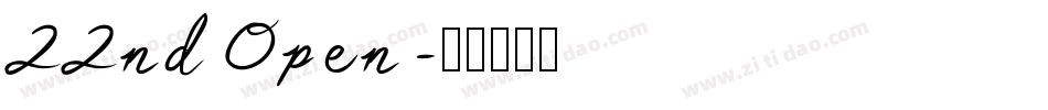 22ndOpen字体转换