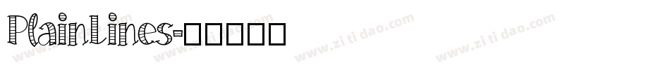 PlainLines字体转换