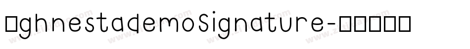 AghnestademoSignature字体转换