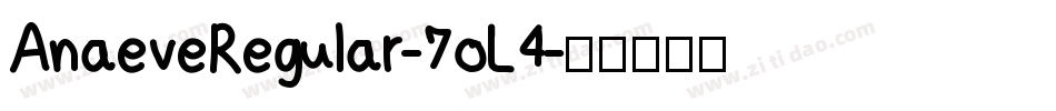 AnaeveRegular-7oL4字体转换
