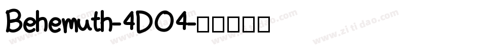 Behemuth-4DO4字体转换