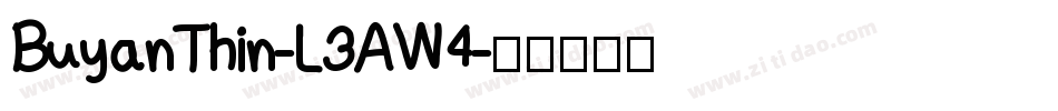 BuyanThin-L3AW4字体转换
