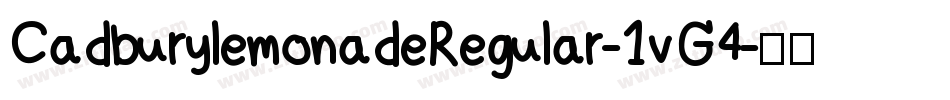 CadburylemonadeRegular-1vG4字体转换