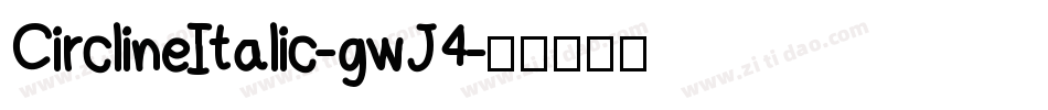 CirclineItalic-gwJ4字体转换
