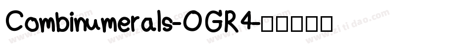 Combinumerals-OGR4字体转换