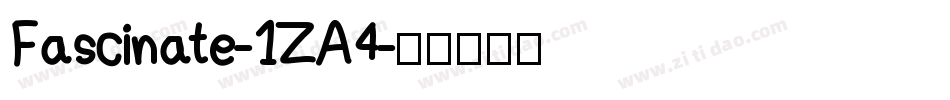 Fascinate-1ZA4字体转换