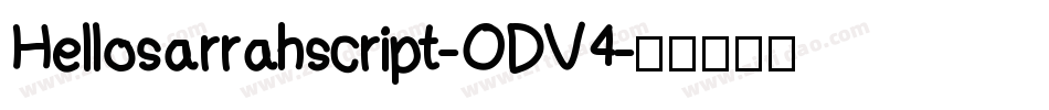 Hellosarrahscript-ODV4字体转换