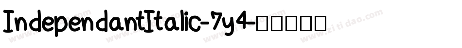 IndependantItalic-7y4字体转换