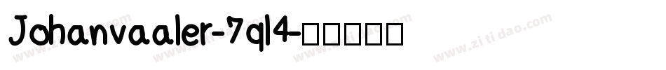 Johanvaaler-7ql4字体转换
