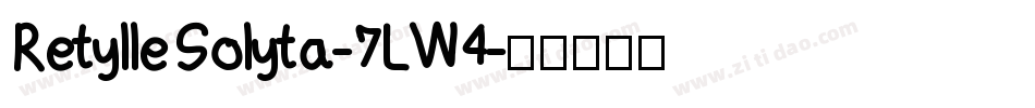 RetylleSolyta-7LW4字体转换