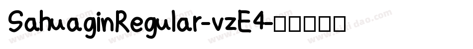 SahuaginRegular-vzE4字体转换