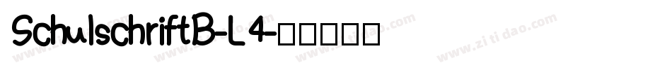 SchulschriftB-L4字体转换