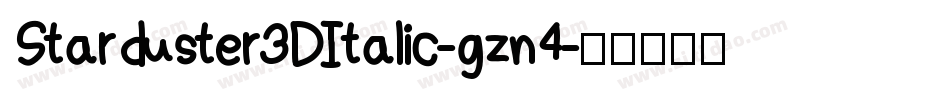 Starduster3DItalic-gzn4字体转换