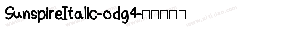 SunspireItalic-odg4字体转换