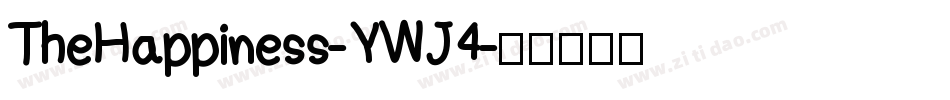 TheHappiness-YWJ4字体转换