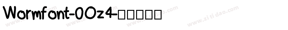 Wormfont-0Oz4字体转换