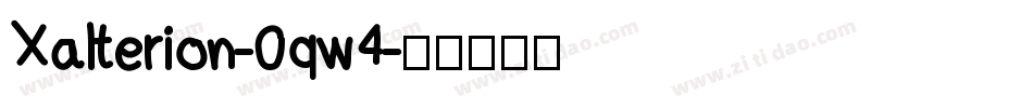 Xalterion-0qw4字体转换
