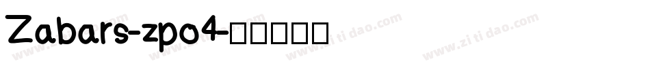 Zabars-zpo4字体转换