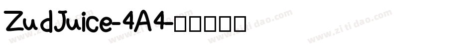 ZudJuice-4A4字体转换